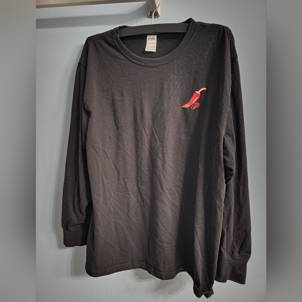 Victoria Secret Pink Long Sleeve Campus Tee Large